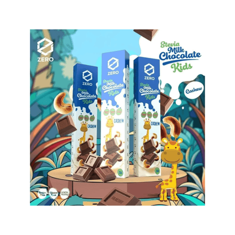 Zero Kids Stevia Dark Chocolate With Cashew 25g - CAFELAX