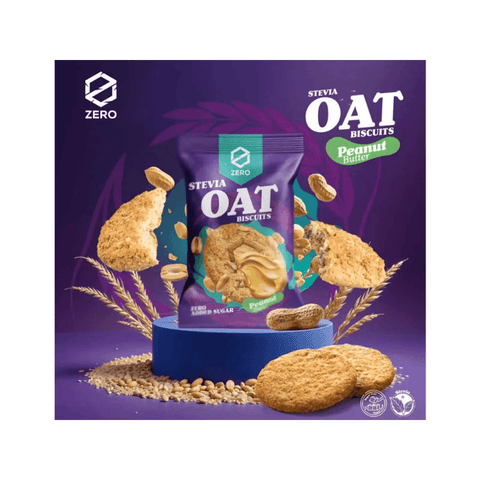 Zero Peanut Butter Stevia Oat Biscuits 30g - CAFELAX