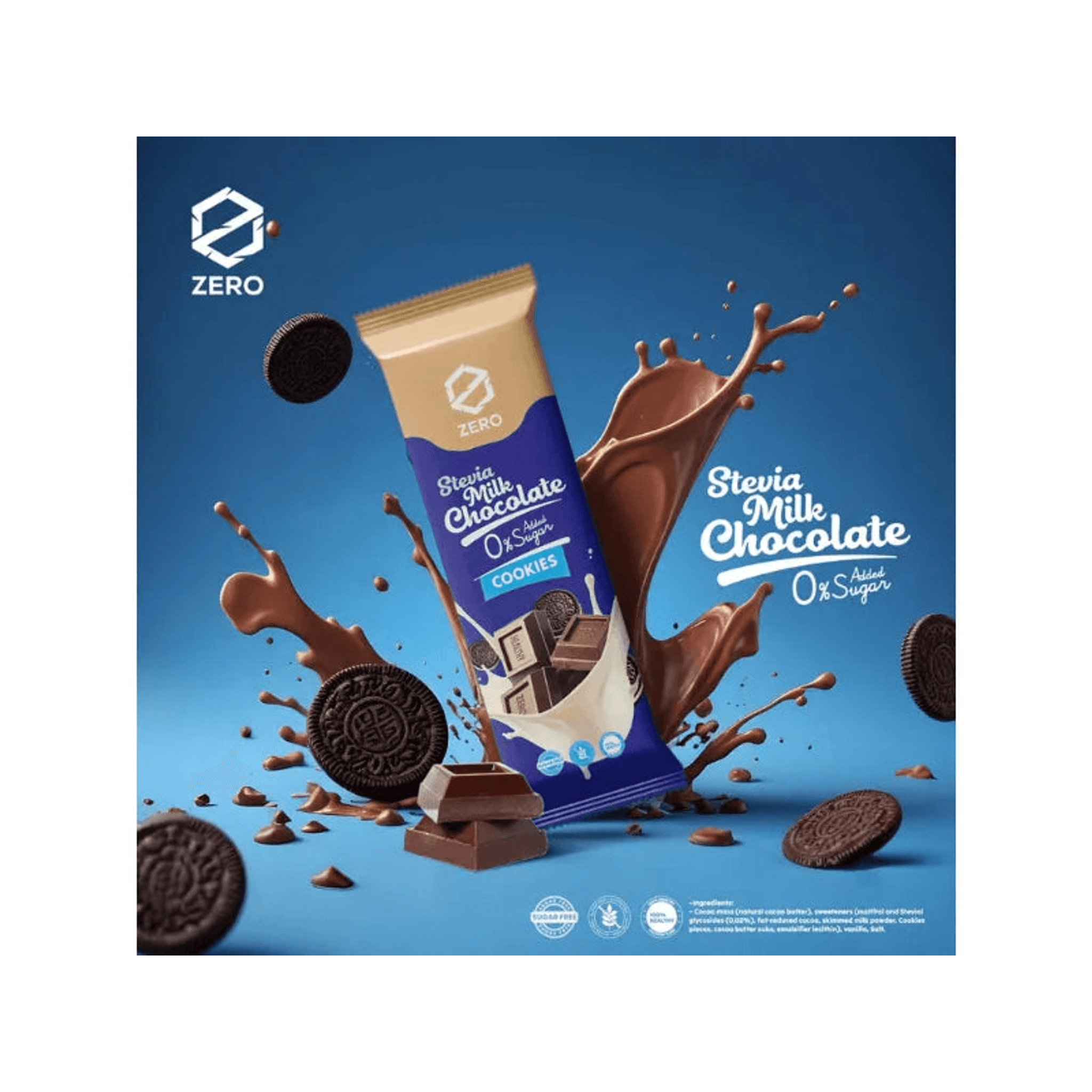 Zero Stevia Cookies Chocolate With Cookies 45g – CAFELAX