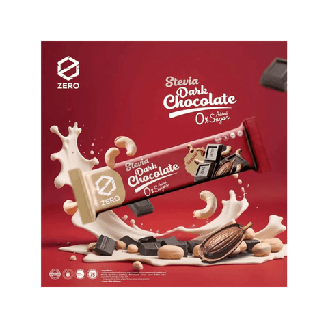 Zero Stevia Dark Chocolate With Cashew 25g - CAFELAX