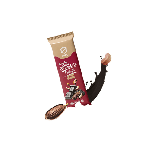 Zero Stevia Dark Chocolate With Cashew 45g - CAFELAX