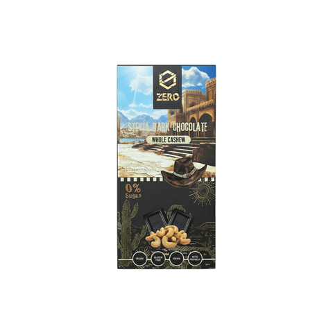 Zero Stevia Dark Chocolate With Whole Cashew Chocolate 85g