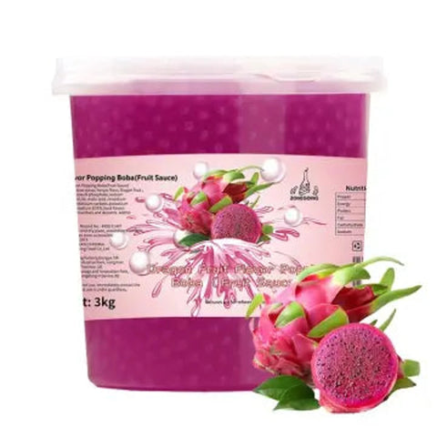 Zonegoing Dragon Fruit Popping Boba 1.3kg