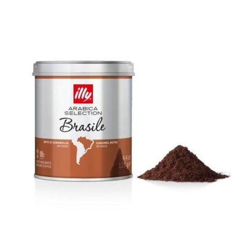 illy Arabica Selection Brasile Ground Coffee Can 125g - CAFELAX