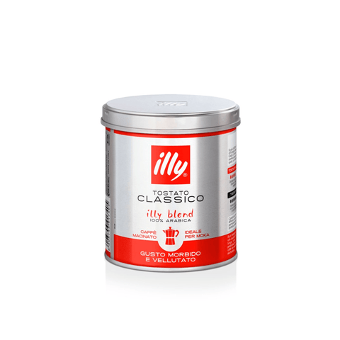 illy Classico Classic Roast Ground Coffee For Moka Pot 125g