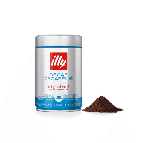 illy Decaffeinato Ground Coffee Can 250g - CAFELAX