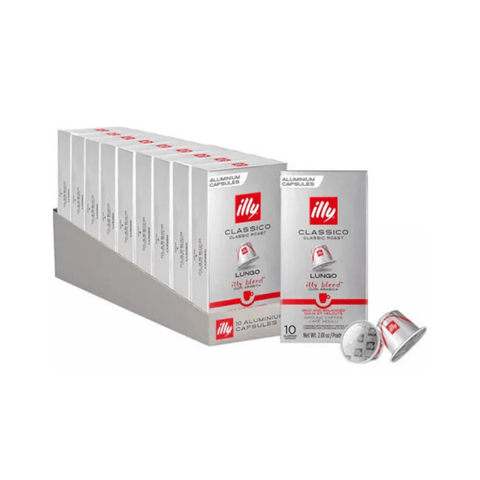 illy Lungo Classico Coffee Capsules - 10*10 = 100 Capsules) - CAFELAX