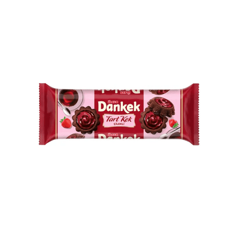 Ülker Dankek Strawberry & Chocolate Tart Cake 180g - CAFELAX