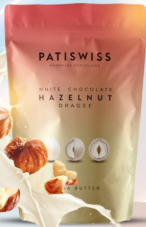 Patiswiss White Chocolate Hazelnut Dragee Cocoa Butter 80g