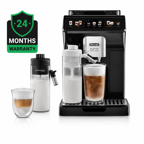 De'Longhi Eletta Explore Bean To Cup Espresso Machine - +50 Hot & Cold Drinks ECAM450.55.G