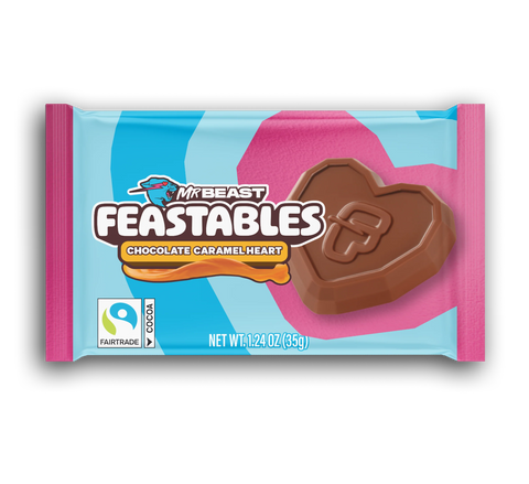 Mr Beast Feastables Chocolate Caramel Heart 35g