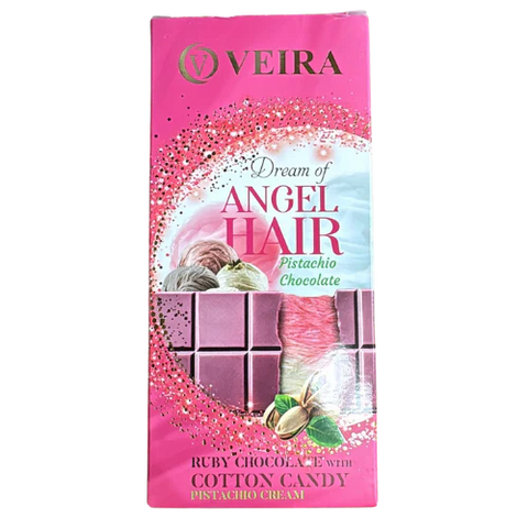 Veira Angel Hair Cotton Candy Ruby Chocolate With Pistachio Cream 165g
