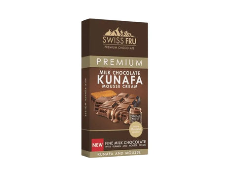 Swiss Fru Premium Kunafa Mousse Cream Milk Dubai Chocolate 150g - CAFELAX