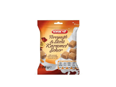 Konak Caramel Toffee Candy 250g - CAFELAX