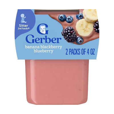Gerber Banana Blackberry Blueberry Puree 226g
