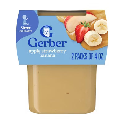 Gerber Apple, Strawberry & Banana Puree 226g