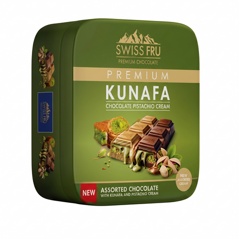Swiss Fru Premium Kunafa Chocolate Pistachio Cream Box 200g