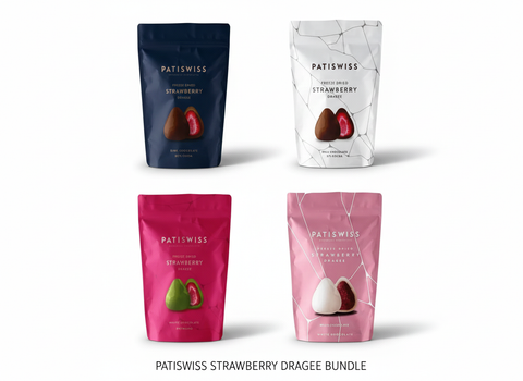 Patiswiss Chocolate Dried Strawberry Dragee 4*80g - 320g