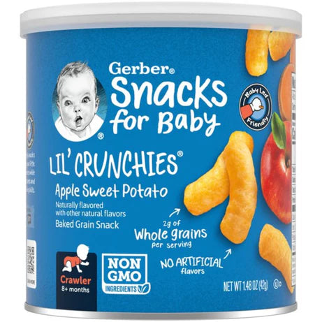 Gerber Snacks For Baby Lil Crunchies Apple Sweet Potato 42g