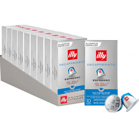illy Espresso Decaffeinato Coffee Capsules - 10*10 = 100Capsules)