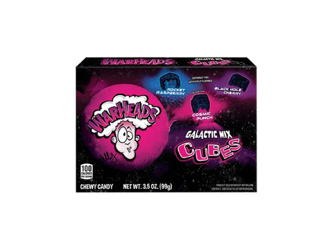 Warheads Galactic Mix Cubes Sour Chewy Candy 99g - CAFELAX