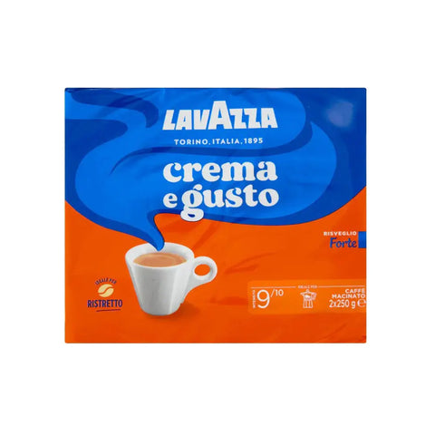 2 * Lavazza Crema E Gusto Forte Ground Coffee 250g - 500g