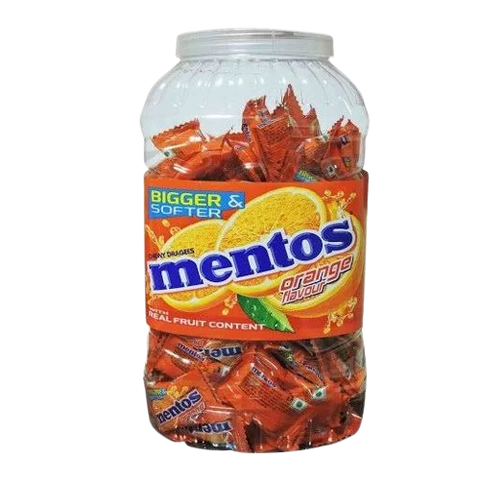 Mentos Orange With Fruit Content Jar toffee 567g