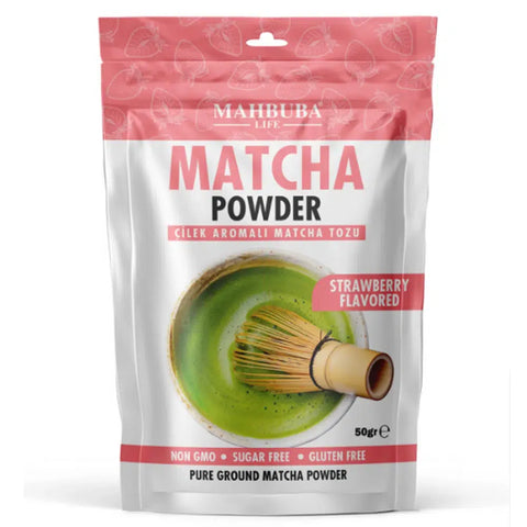 Mahbuba Matcha Powder Strawberry Flavor 50g