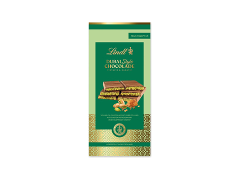 EX:" 31-1-2026 "Lindt Dubai Style Chocolate Pistachio Kunafa 150g