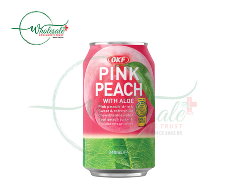 OKF Pink Peach With Aloe 340ml
