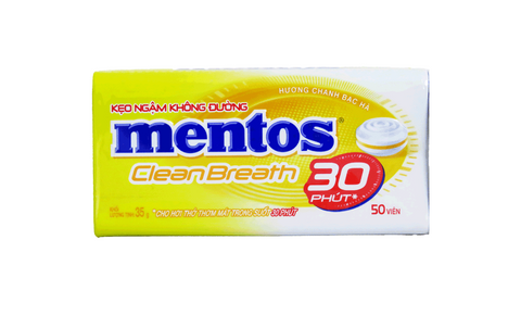 Mentos Clean Breath Sugar Free Limon Mint Gum 35g