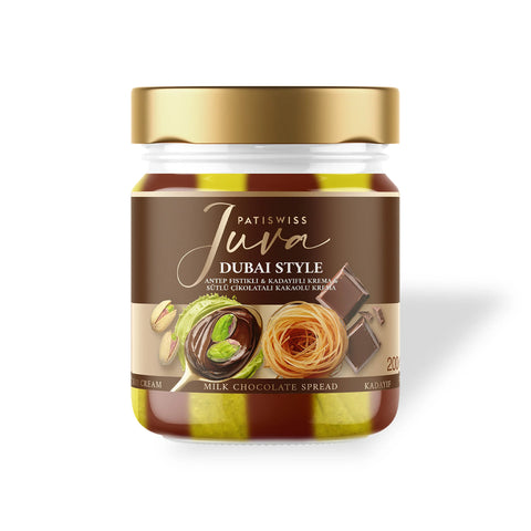 Patiswiss Juva Dubai Style Milk Chocolate Spread With Pistachio Cream 200g
