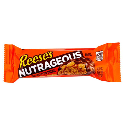 Reese's NUTRAGEOUS Peanut Butter, Caramel & Nut Bar 47g