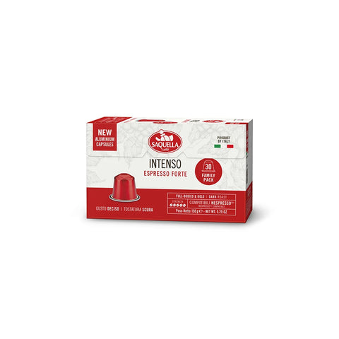 Saquella Intenso Espresso Forte Coffee Capsules - 30 Capsules