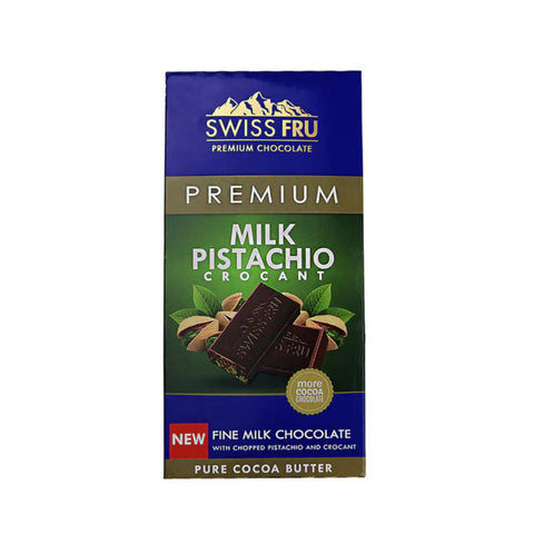 Swiss Fru Premium Milk Pistachio & Crocant 80g