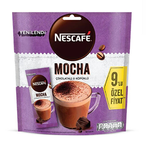 Nescafe Chocolate Caramel Brownie Mocha Coffee 9 Sachets