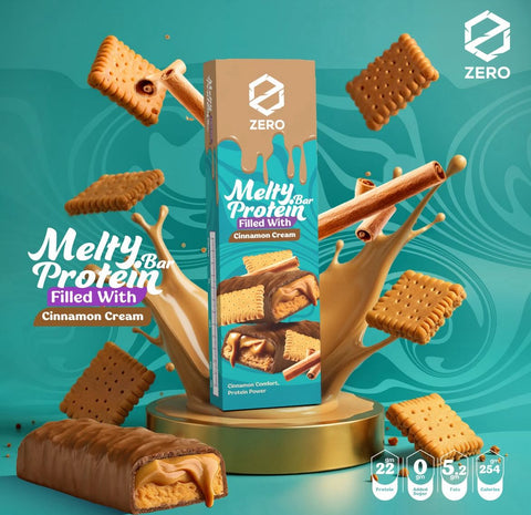 Zero Melty Protein Bar Filled with Cinnamon Cream 22g Protein 70g