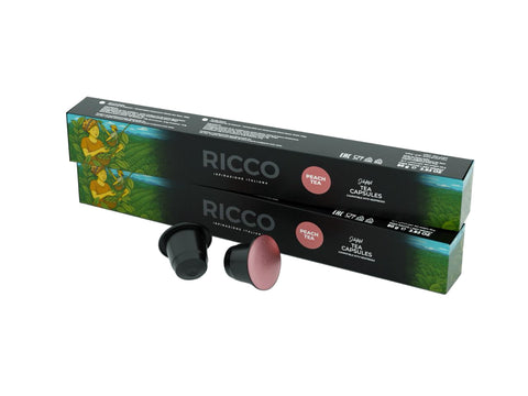Ricco Peach Tea Coffee Capsules - 10 Capsules
