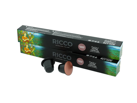 Ricco Espresso Ginseng Coffee Capsules - 10 Capsules