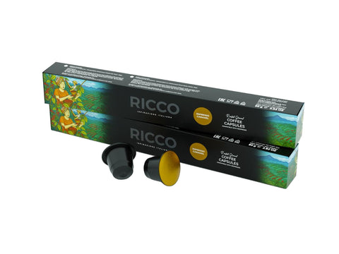 Ricco Espresso Caramel Coffee Capsules - 10 Capsules
