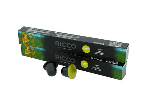 Ricco Lemon Tea Coffee Capsules - 10 Capsules