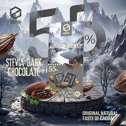 Zero Stevia Dark Chocolate 55% Original 85g