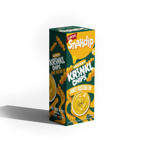 Snakdip Chicken Krinkl Chips + Honey Mustard Dip - 170g
