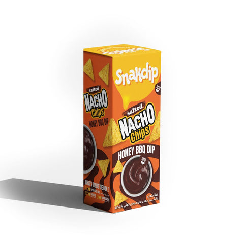 Snakdip Salted Nacho Chips + Honey BBQ Dip - 170g