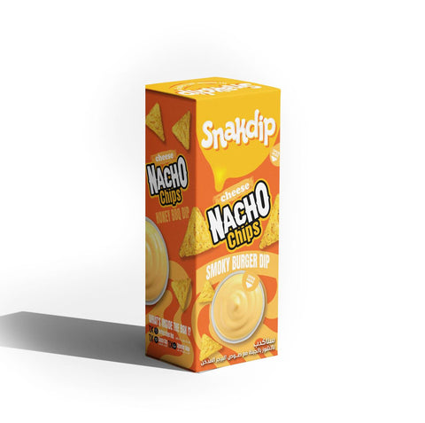 Snakdip Cheese Nacho Chips + Smokey Burger Dip - 170g