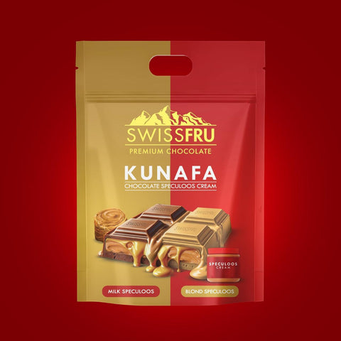 Swiss Fru Kunafa Milk & Blond Speculoos Cream Premium Chocolate 250g