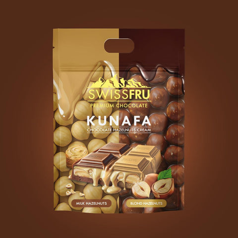 Swiss Fru Kunafa Milk & Blond Hazelnut Cream Premium Chocolate 250g