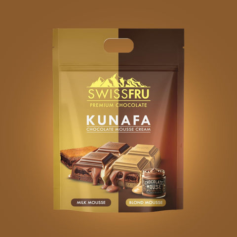 Swiss Fru Kunafa Milk & Blond Mousse Cream Premium Chocolate 250g