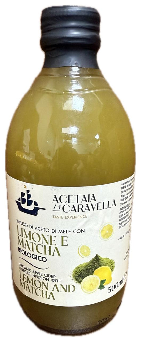 Acetaia La Caravella Lemon And Matcha Organic Apple Cider Vinegar 500ml