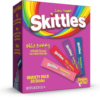 Skittles Zero Sugar Wild Berry Candy 30- Singles - 81.7g